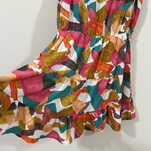 Umgee USA Tiered Dress Womens MED Floral Boho Ruffled Style # A0905 - Pre-Owned - Picture 10 of 16